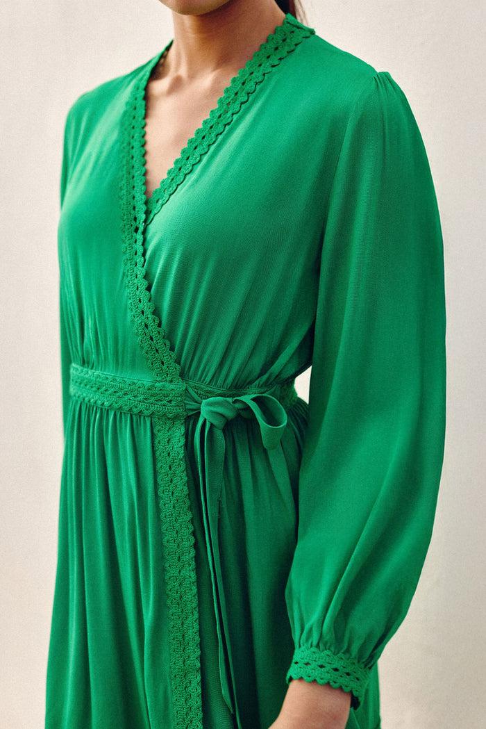 La Petite étoile Robe Courte Portefeuille Vert - River