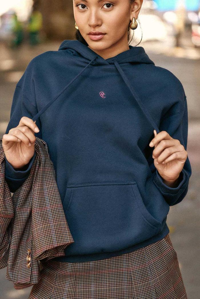 la petite étoile Sweat-shirt à capuche marine - Tamara