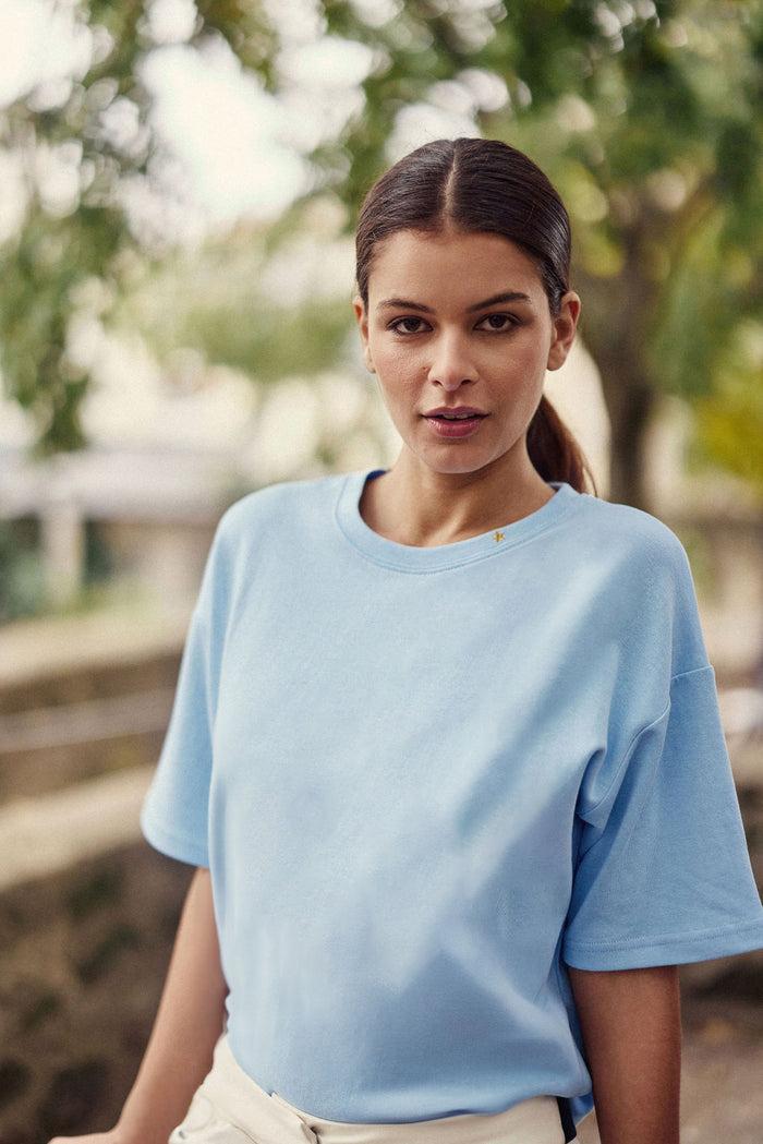 la petite étoile Sweat-shirt manches courtes ciel - Tais