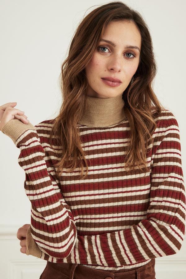 la petite francaise Col roulé Palmier