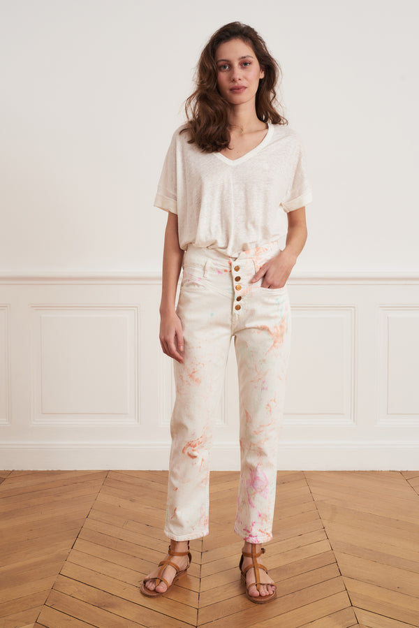 la petite francaise Jeans Perséverant tacheté