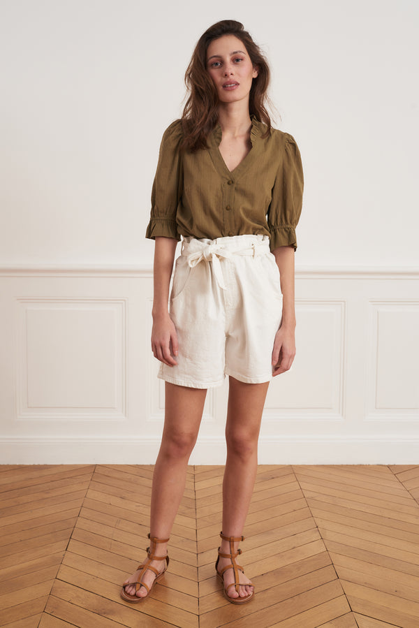 la petite francaise Short Susie écru