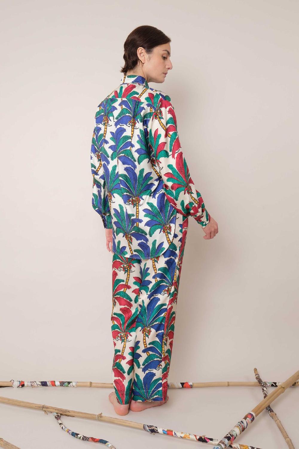 La Prestic Ouiston Chemise BROOKS – Mix Palmeraie Bleu