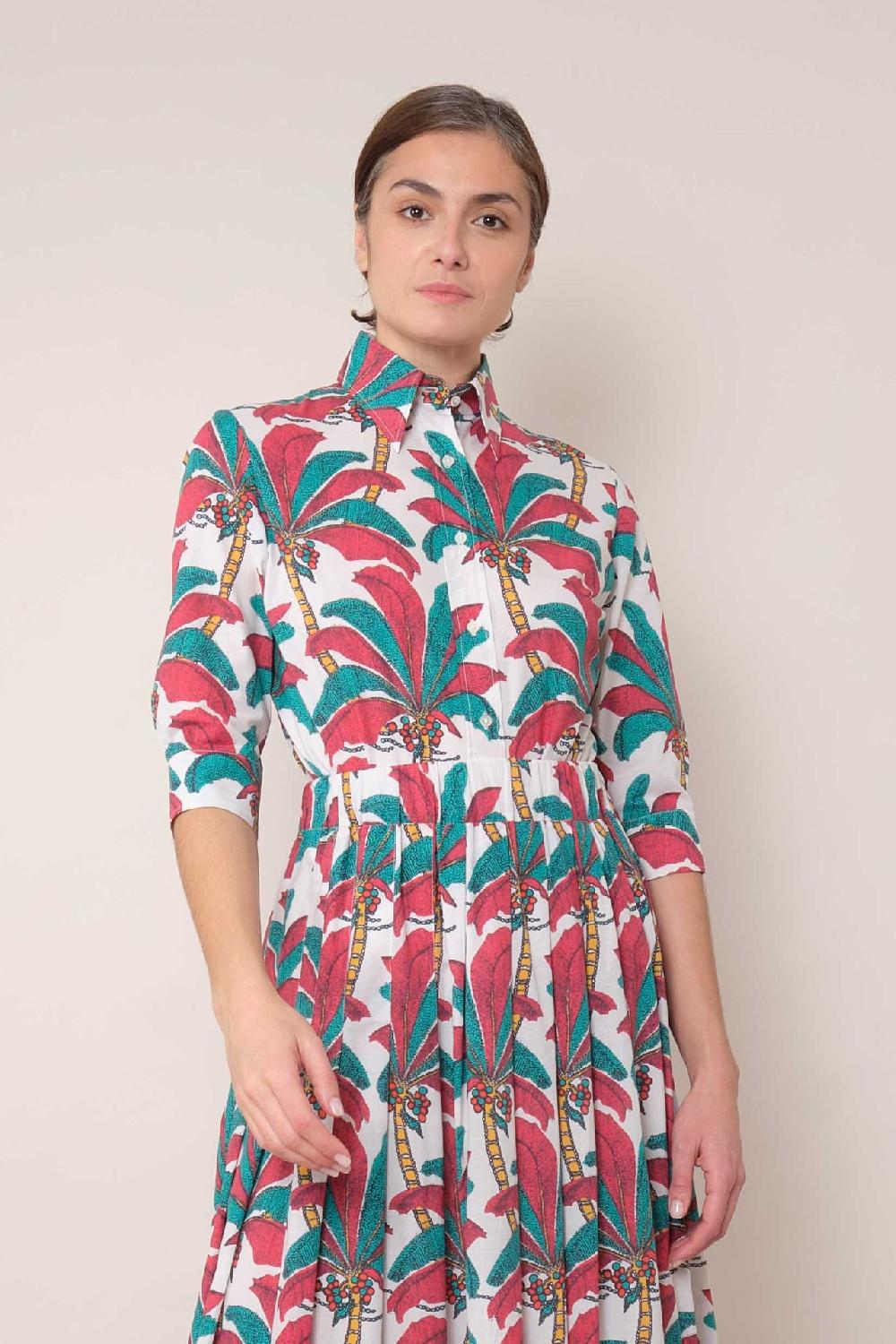 la prestic ouiston Chemise EMMANUELLE – Palmeraie fuchsia