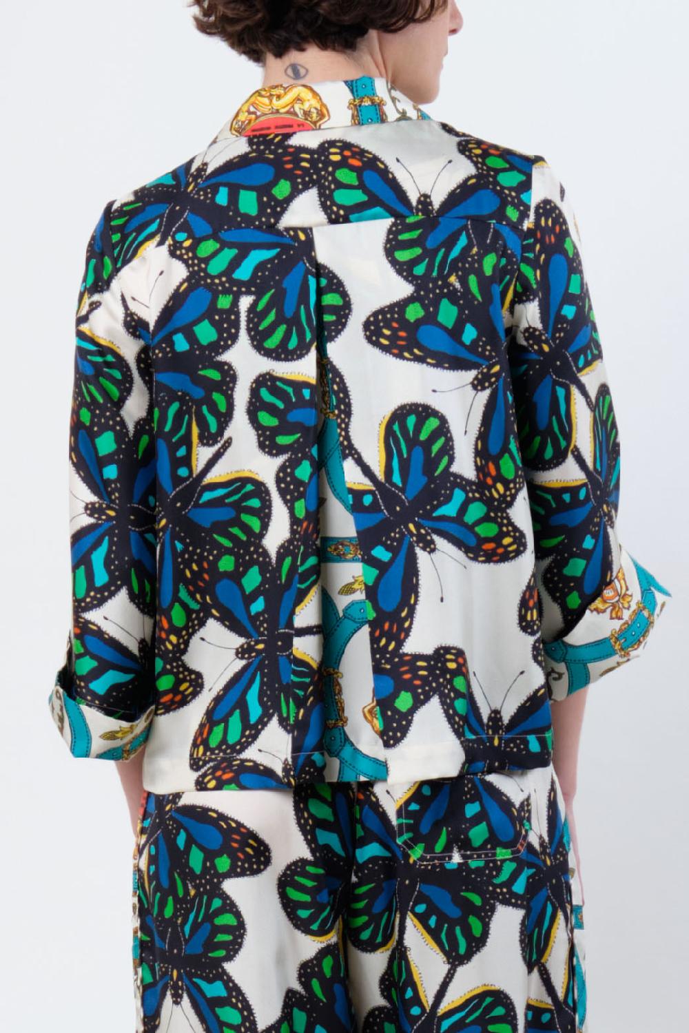 La Prestic Ouiston Chemise GIGI – Mix Big Papillon Bleu