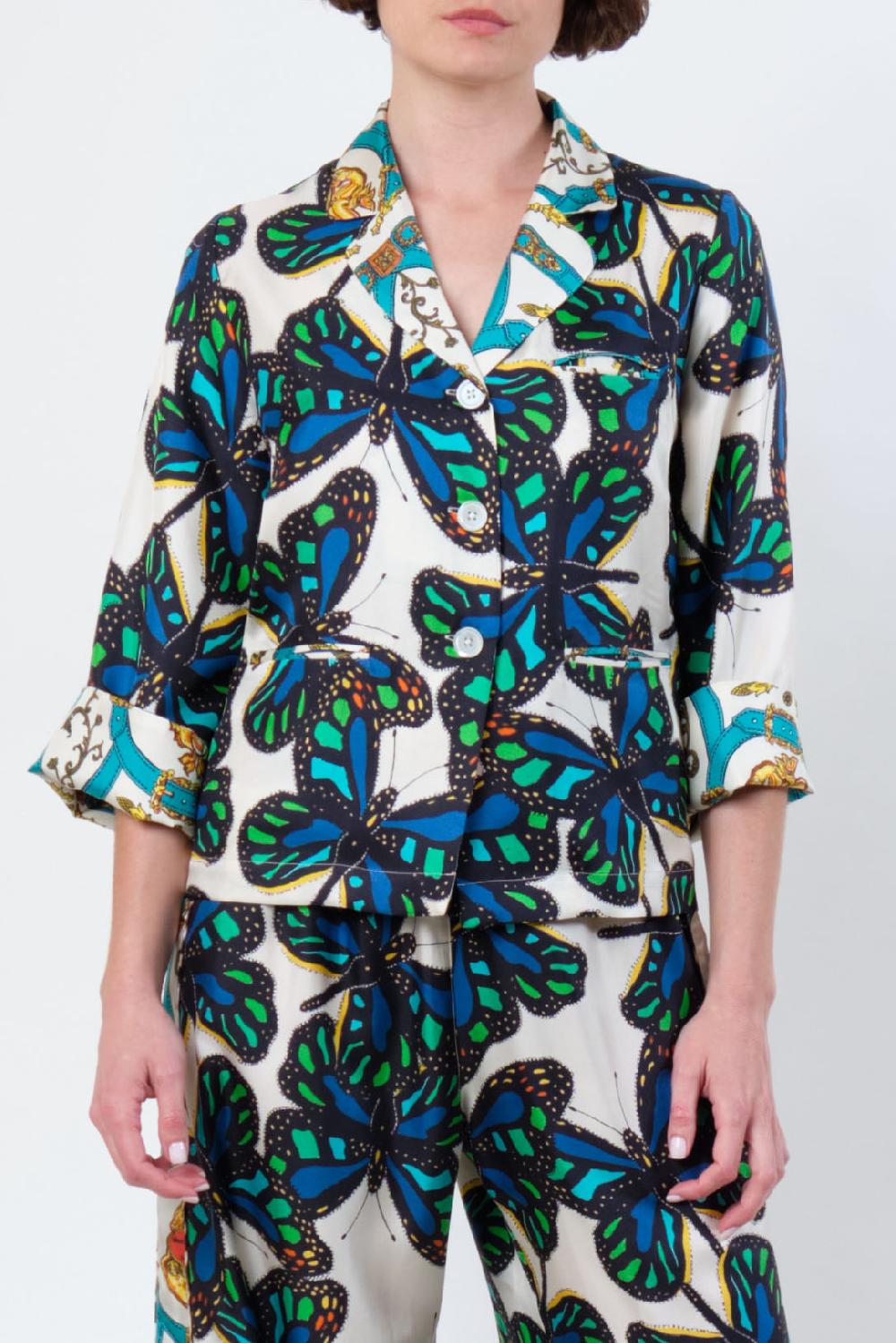 la prestic ouiston Chemise GIGI – Mix Big Papillon bleu