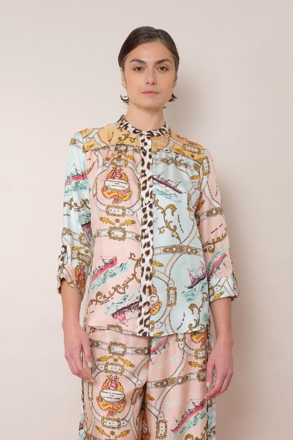 la Prestic Ouiston Chemise JEANNE – Mix Attachement Rose
