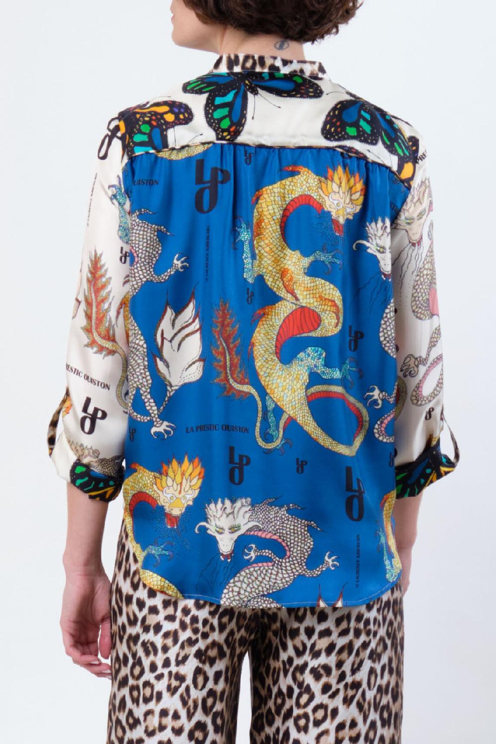 La Prestic Ouiston Chemise JEANNE – Mix Dragon LPO Bleu