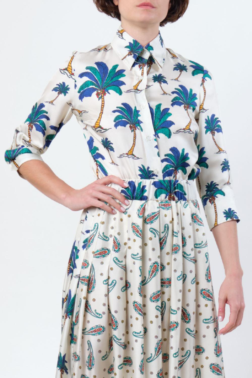 La Prestic Ouiston Chemise EMMANUELLE – Palmier Bleu