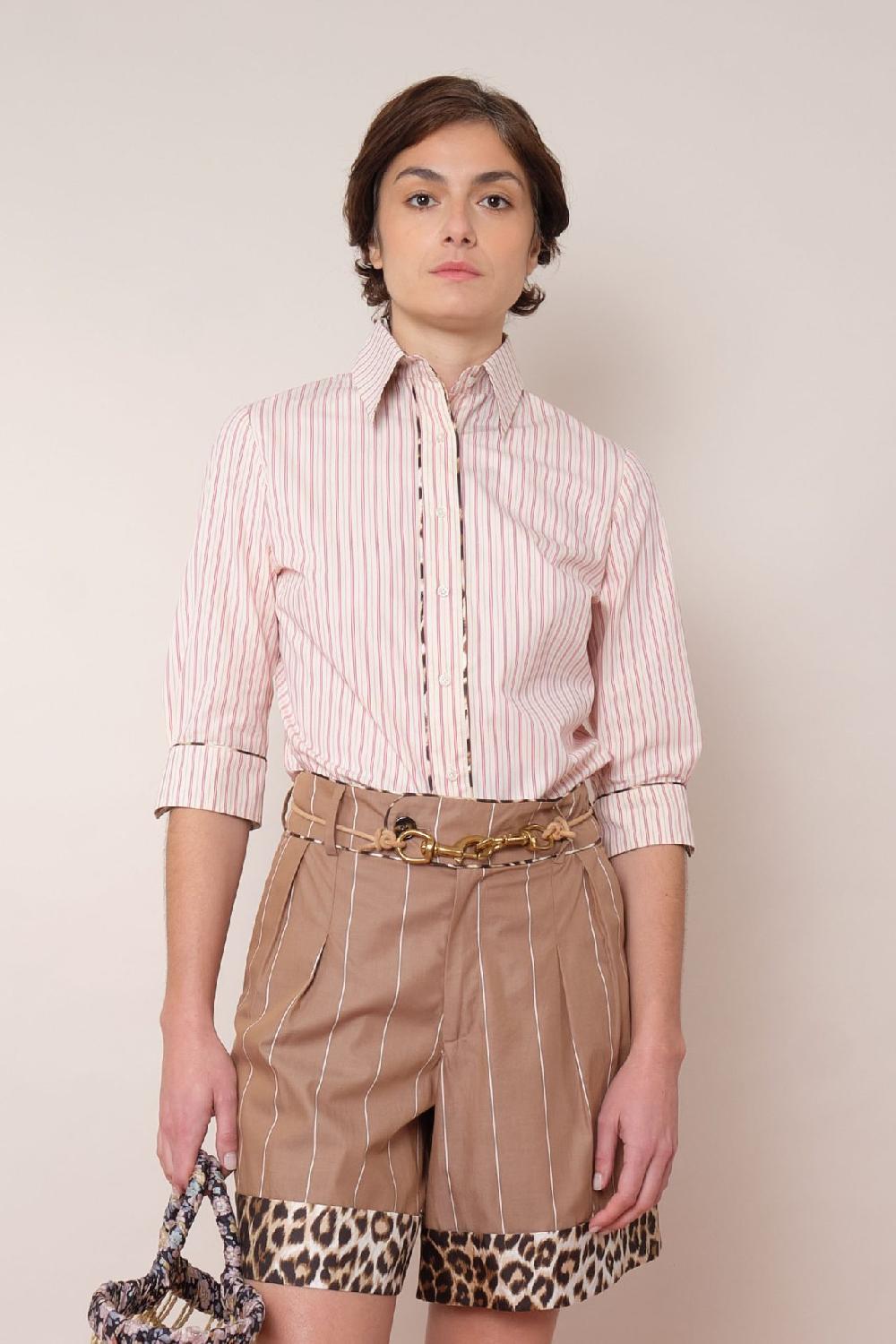 la prestic ouiston Chemise EMMANUELLE – Raye rose