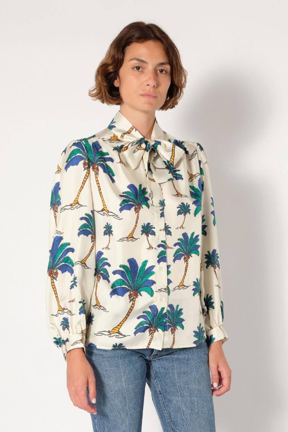 La Prestic Ouiston Chemise FRANCOISE – Palmiers Bleu