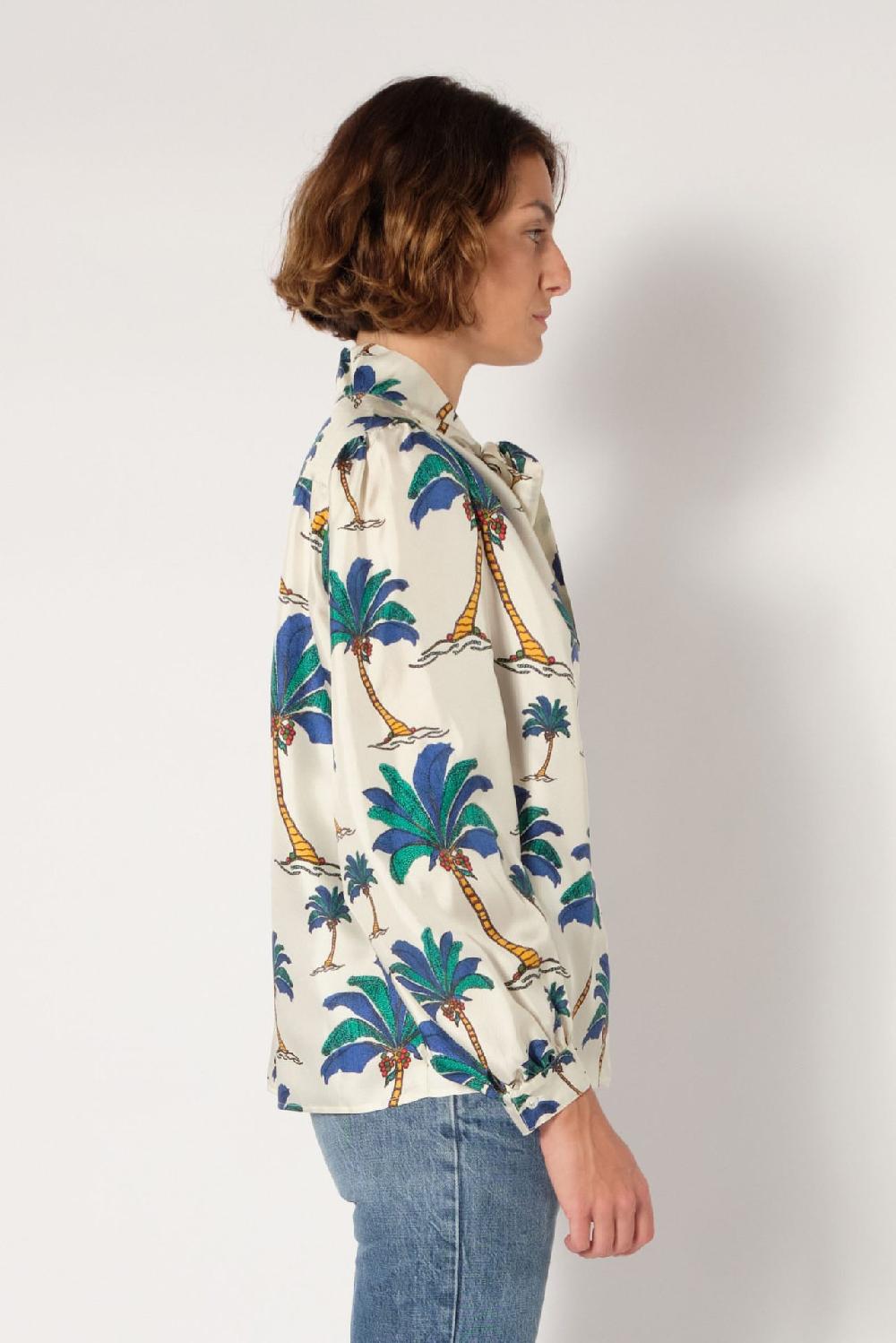 La Prestic Ouiston Chemise FRANCOISE – Palmiers Bleu