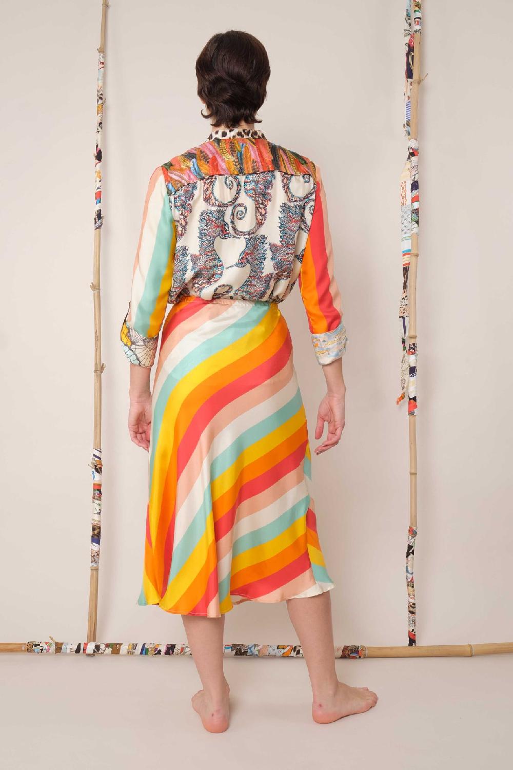 La Prestic Ouiston Jupe NOLA – Raye Multi Acidulé