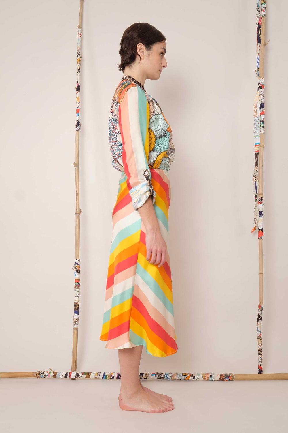 La Prestic Ouiston Jupe NOLA – Raye Multi Acidulé