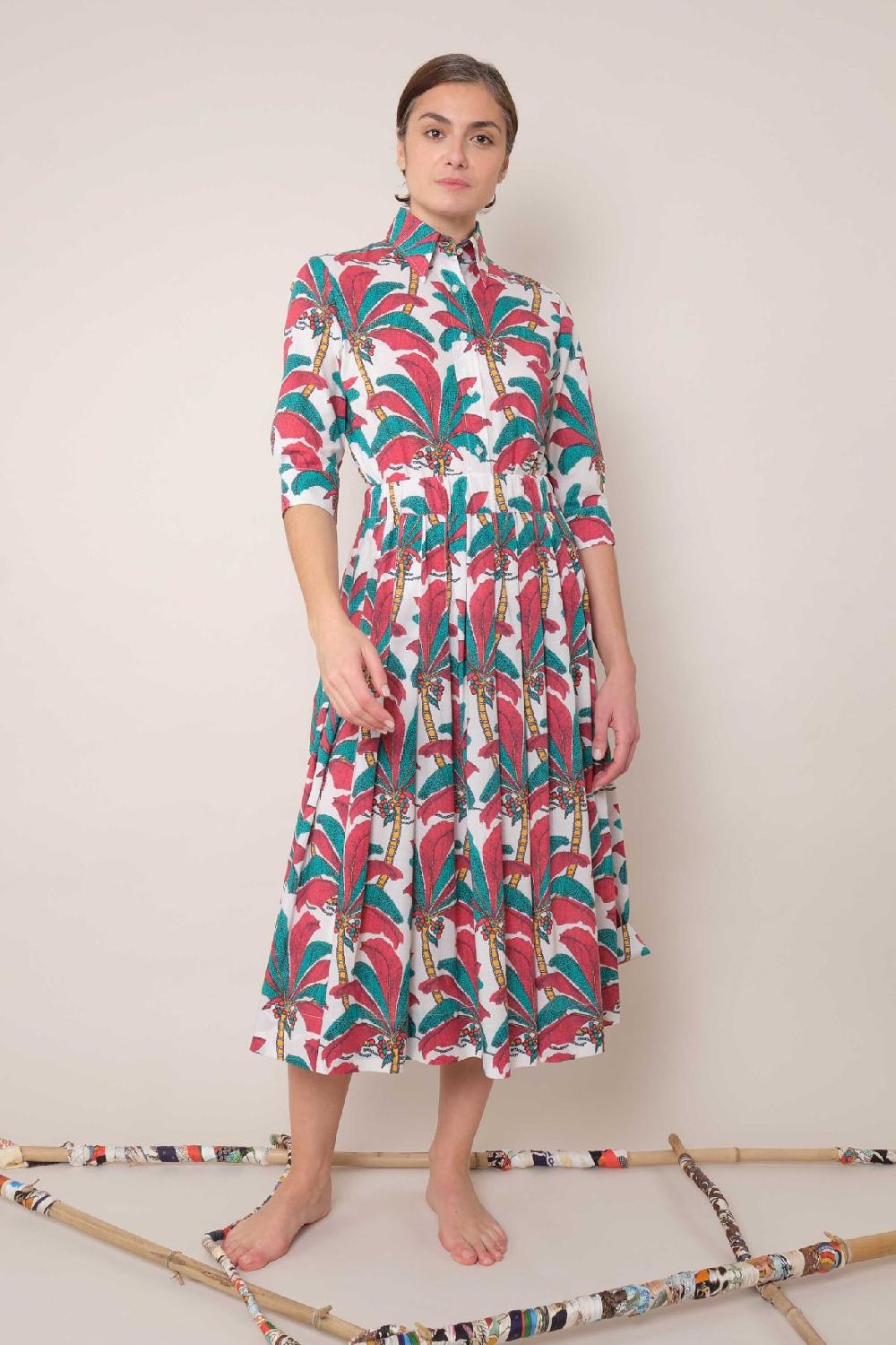 la prestic ouiston Jupe VENISE – Palmeraie fuchsia