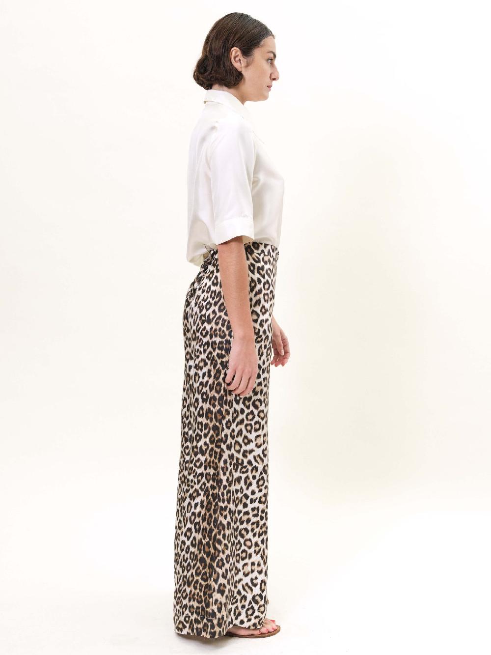 La Prestic Ouiston Pantalon GIUDECCA Soie – Panthère