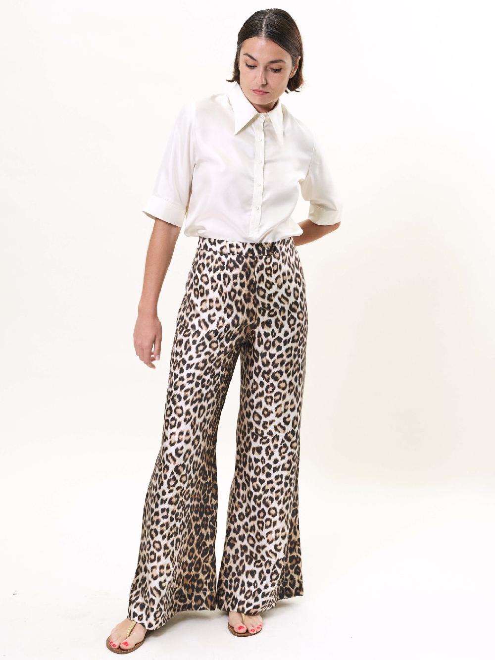 la prestic ouiston Pantalon GIUDECCA soie – Panthère