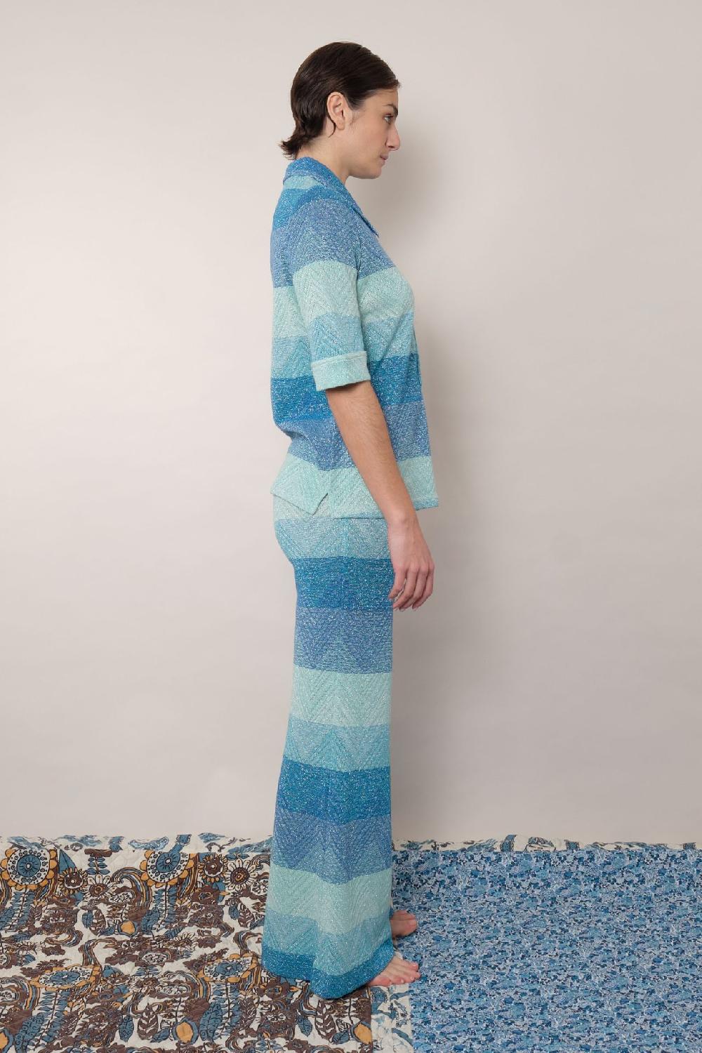 La Prestic Ouiston Polo LAUREN – Chevron Bleu
