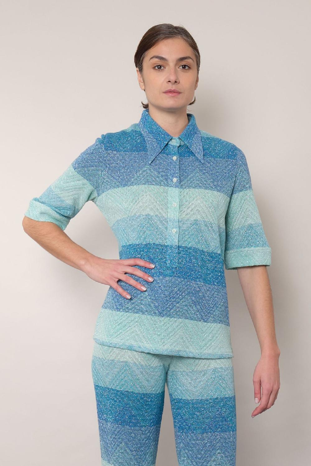 La Prestic Ouiston Polo LAUREN – Chevron Bleu