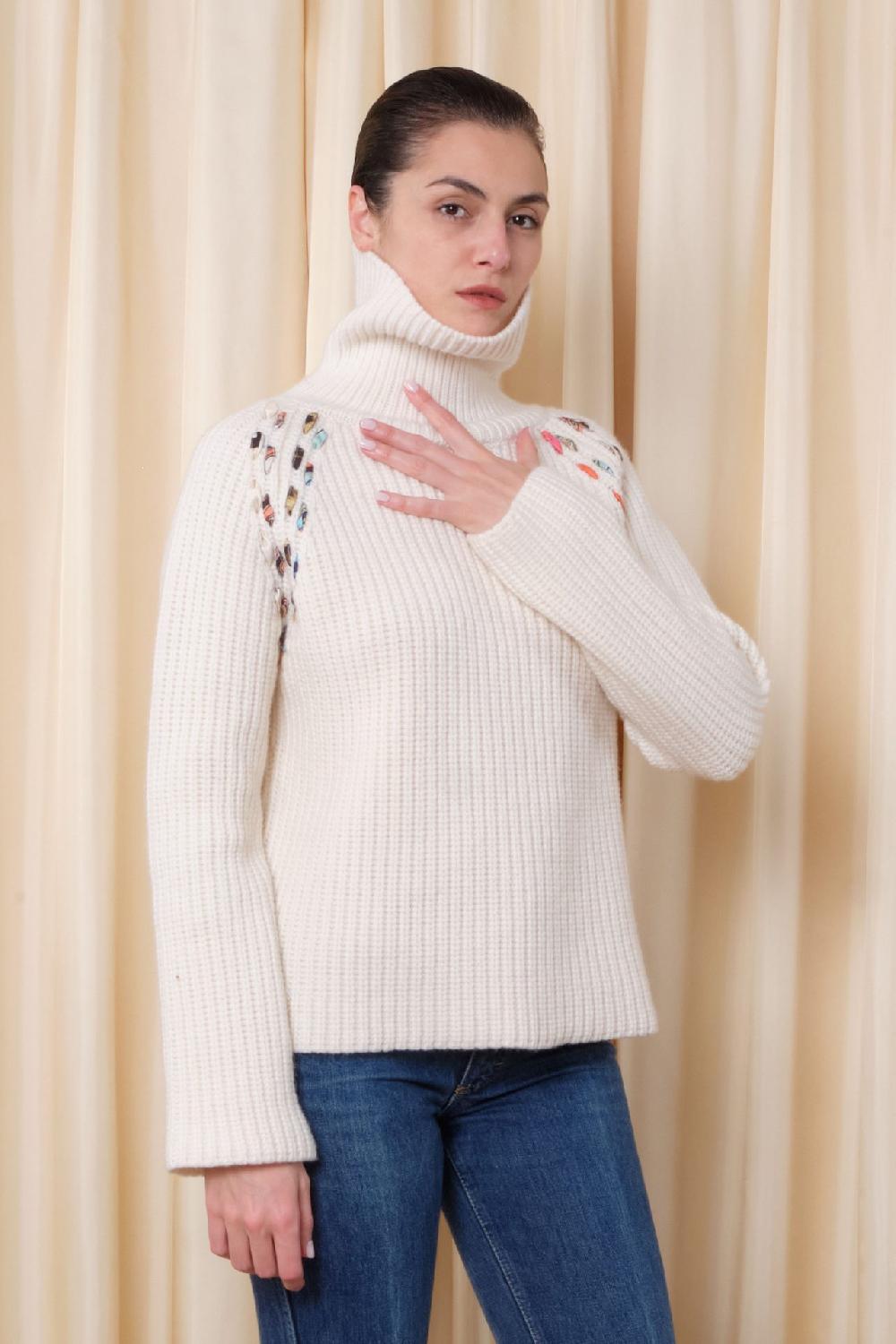 La Prestic Ouiston Pull HEMINGWAY – Panna