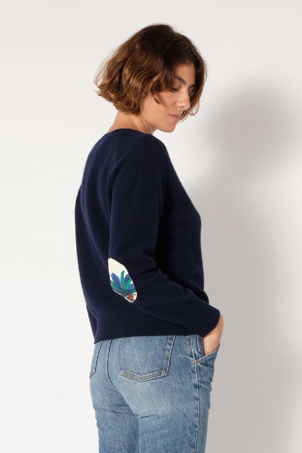 La Prestic Ouiston Pull RAS DU COU – NAVY