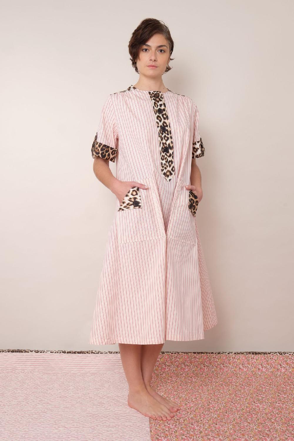 La Prestic Ouiston Robe ARRADON – Mix Raye Rose
