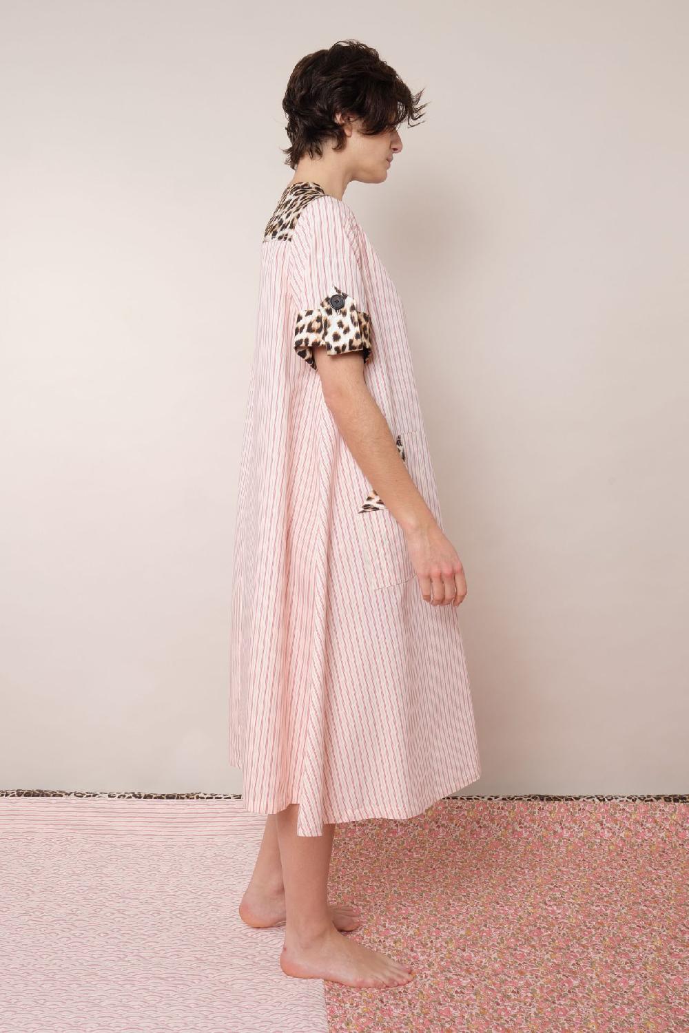 La Prestic Ouiston Robe ARRADON – Mix Raye Rose