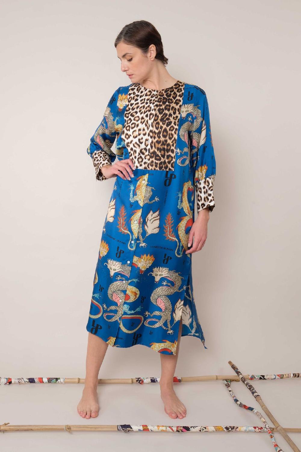 La Prestic Ouiston Robe CABOURG – Mix Dragon Bleu