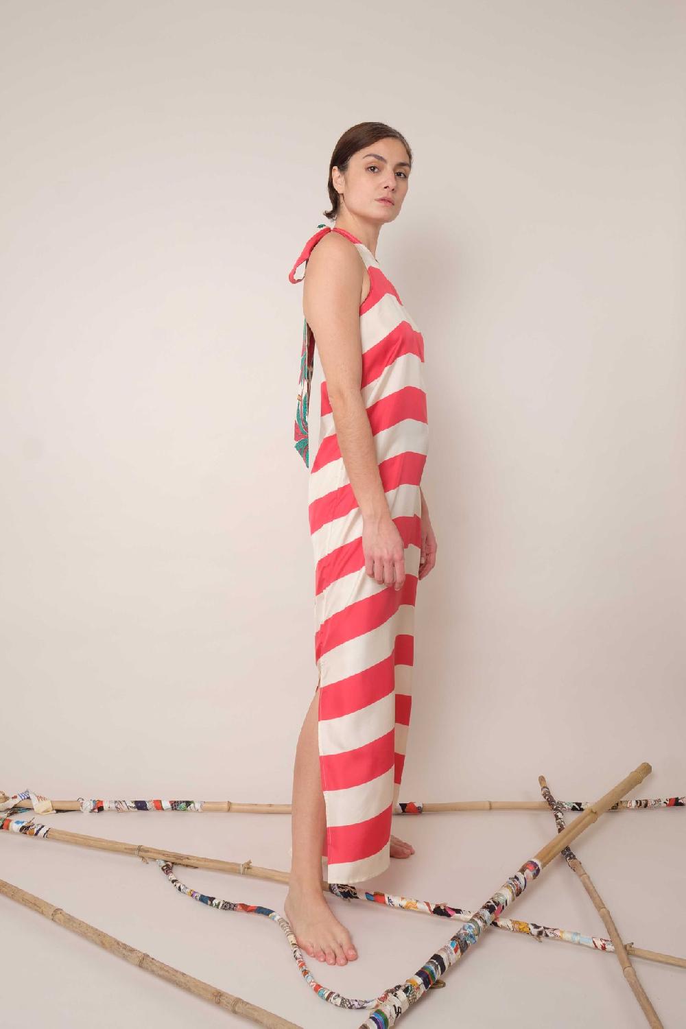 La Prestic Ouiston Robe MARBELLA – Raye Polo Fuchsia