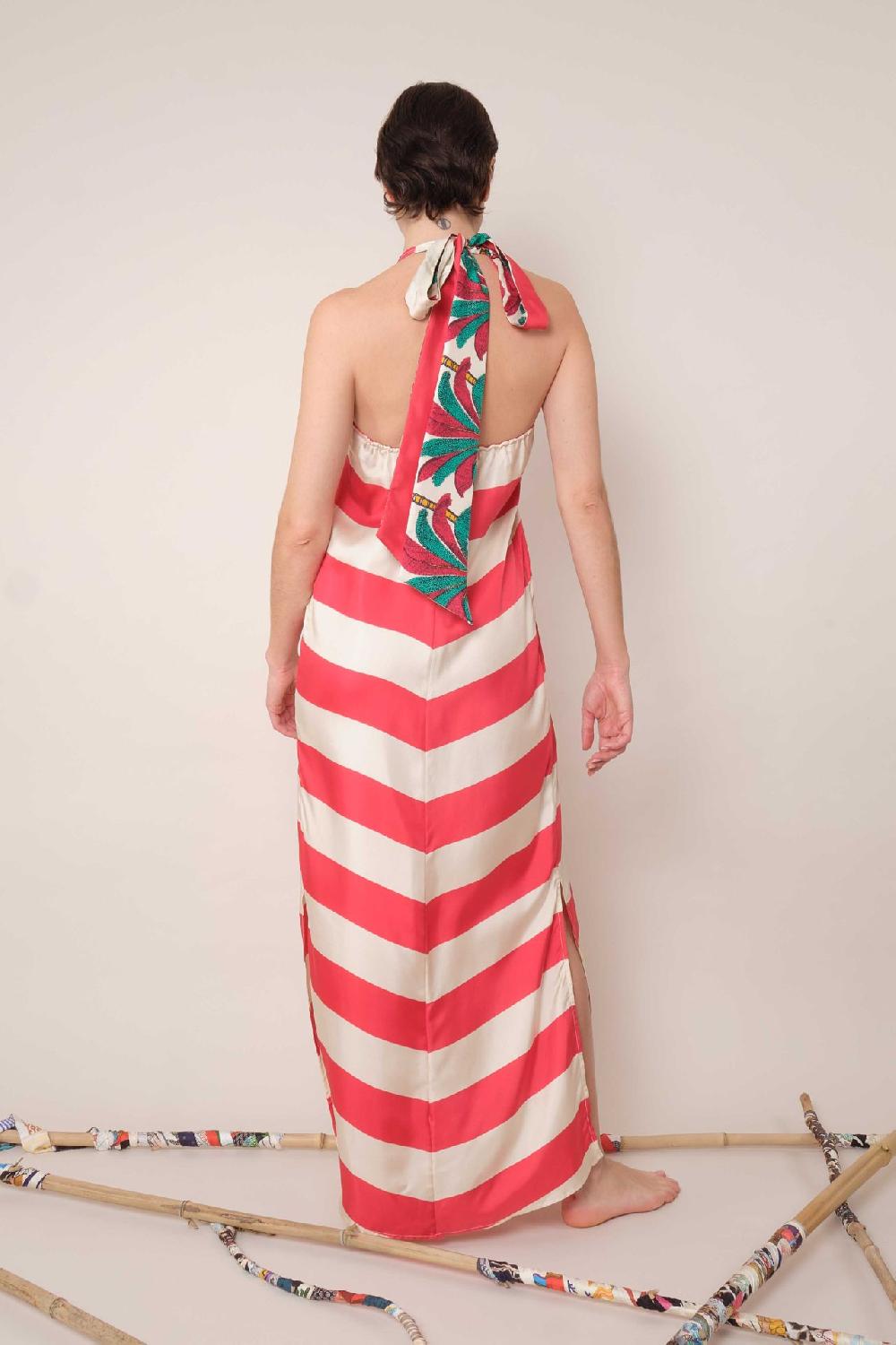 La Prestic Ouiston Robe MARBELLA – Raye Polo Fuchsia