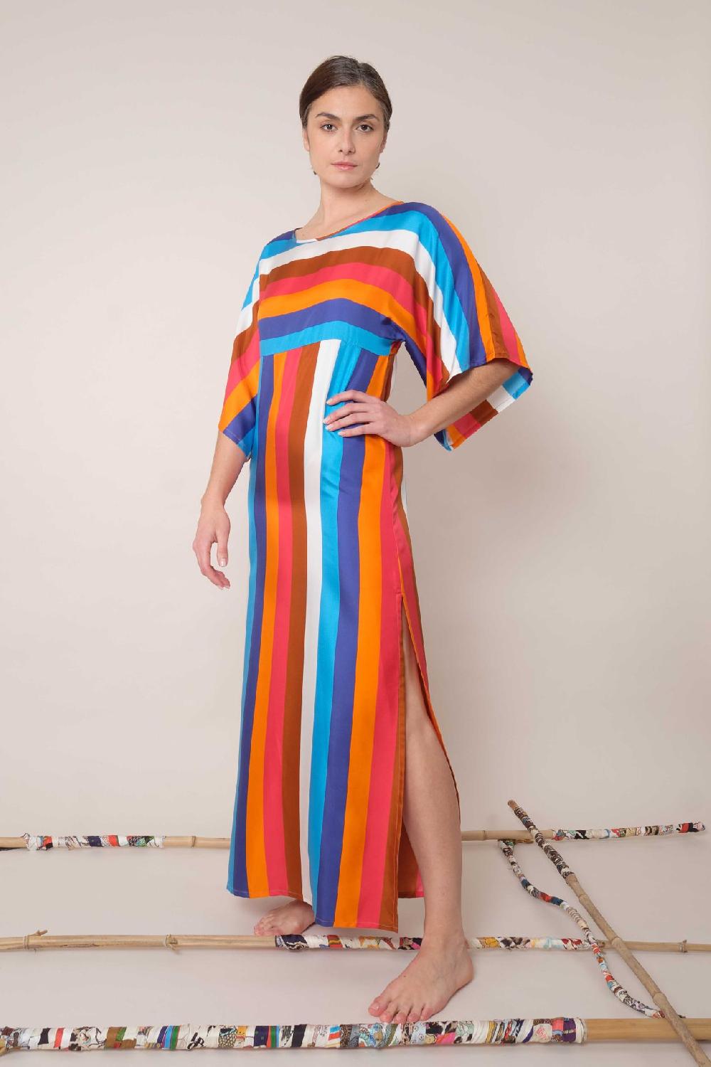 La Prestic Ouiston Robe MIDDAY – Raye Multi Epice