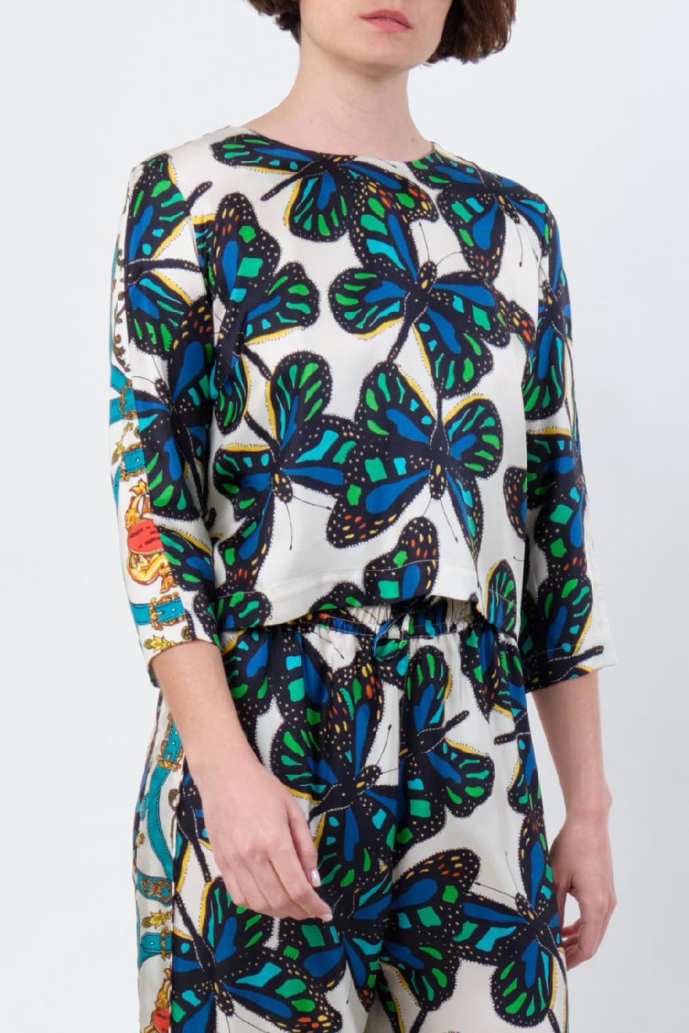 la prestic ouiston Top KELLY – Mix Big Papillon bleu