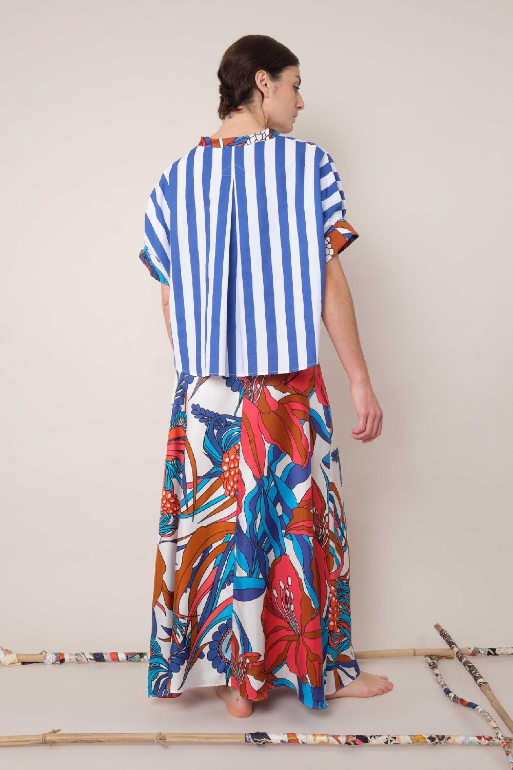 La Prestic Ouiston Top SULTANA – Mix Raye Bleu Dur