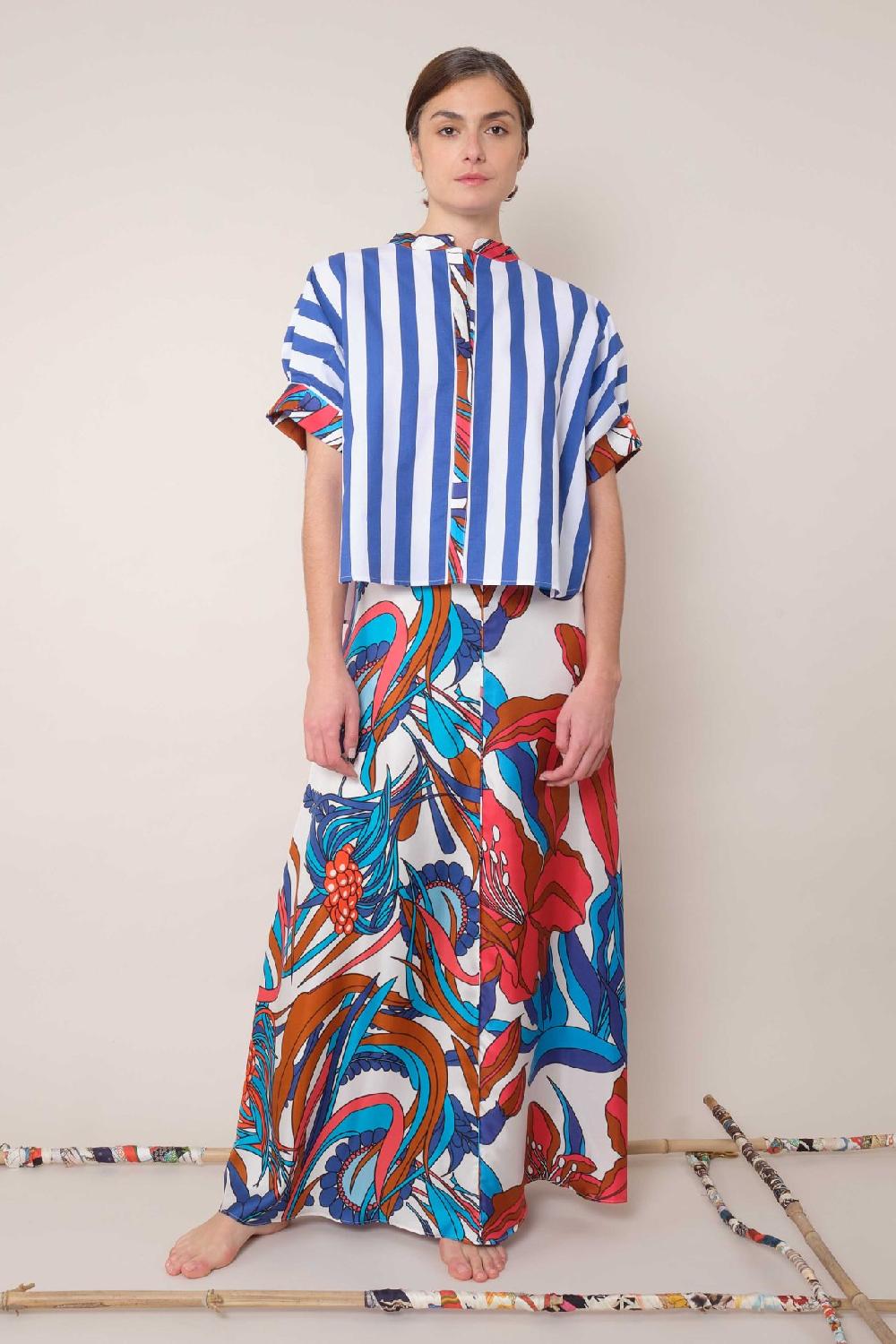 la prestic ouiston Top SULTANA – Mix Raye bleu Dur