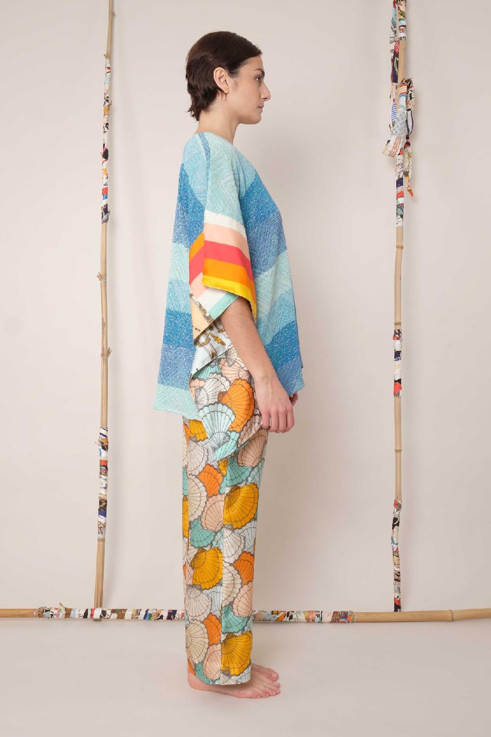 La Prestic Ouiston Top VICTOIRE – Mix Chevron Bleu