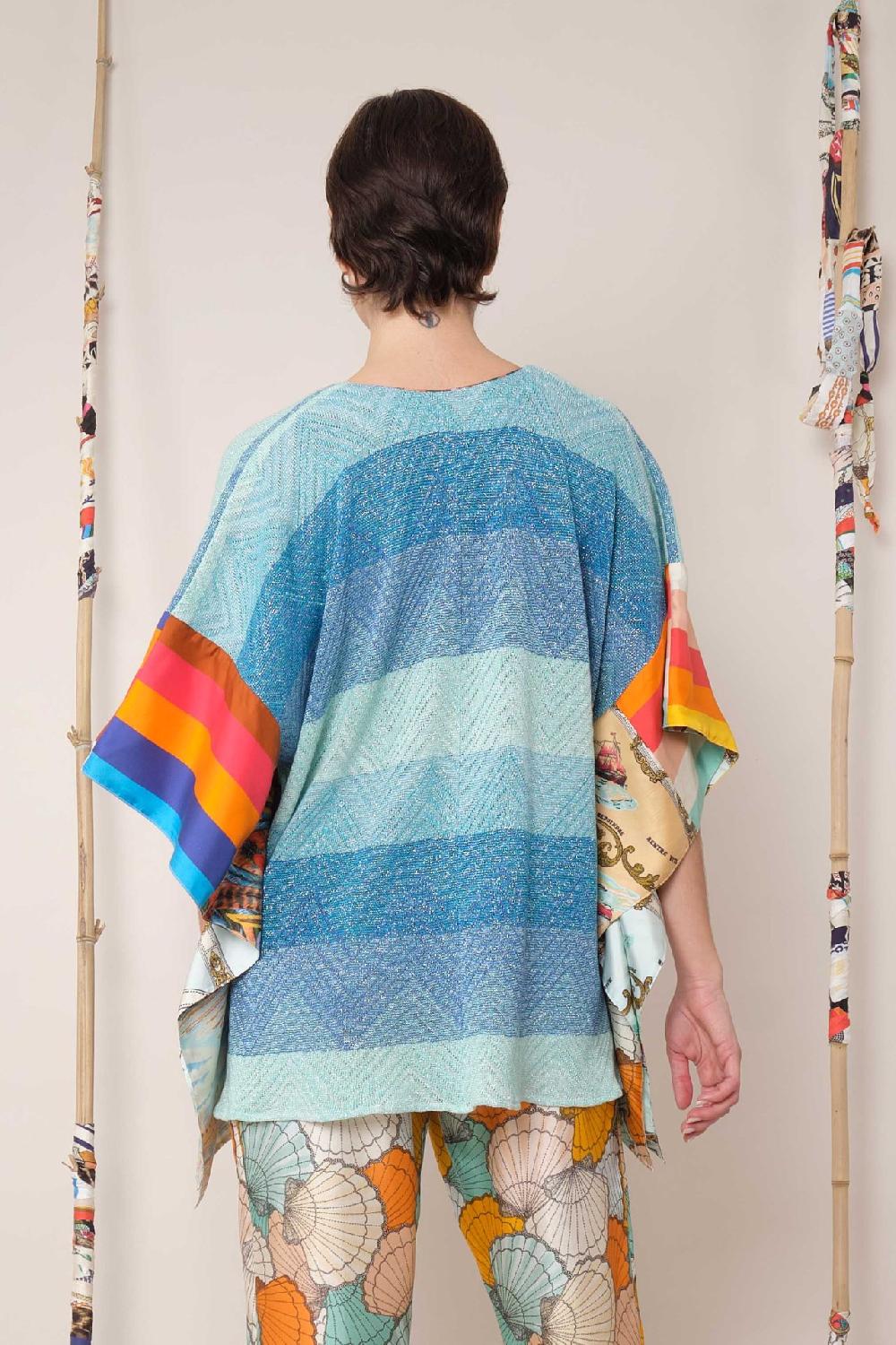 La Prestic Ouiston Top VICTOIRE – Mix Chevron Bleu