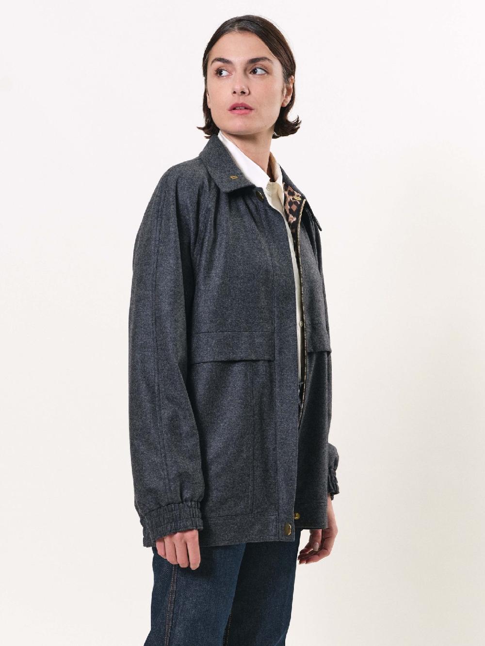 La Prestic Ouiston Veste DINGUE – Flanelle Grise
