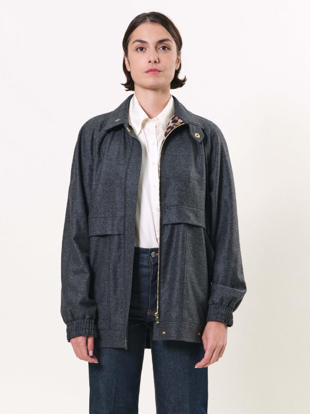 la prestic ouiston Veste DINGUE – Flanelle Grise