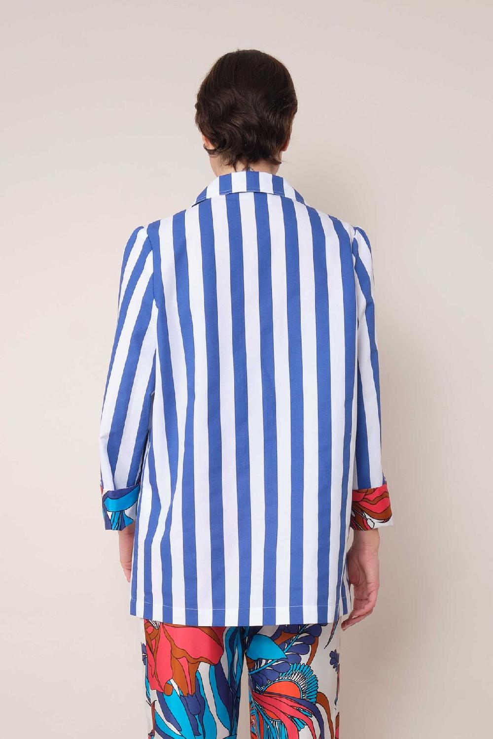 La Prestic Ouiston Veste ELICHOU – Raye Bleu Dur