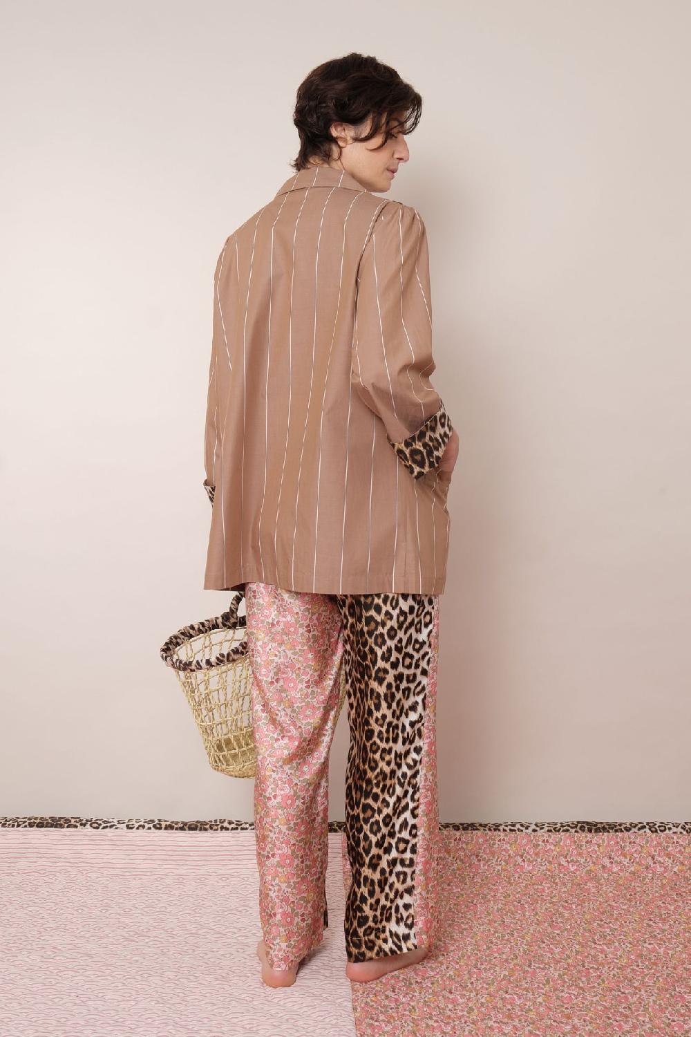 La Prestic Ouiston Veste ELICHOU – Raye Tabac