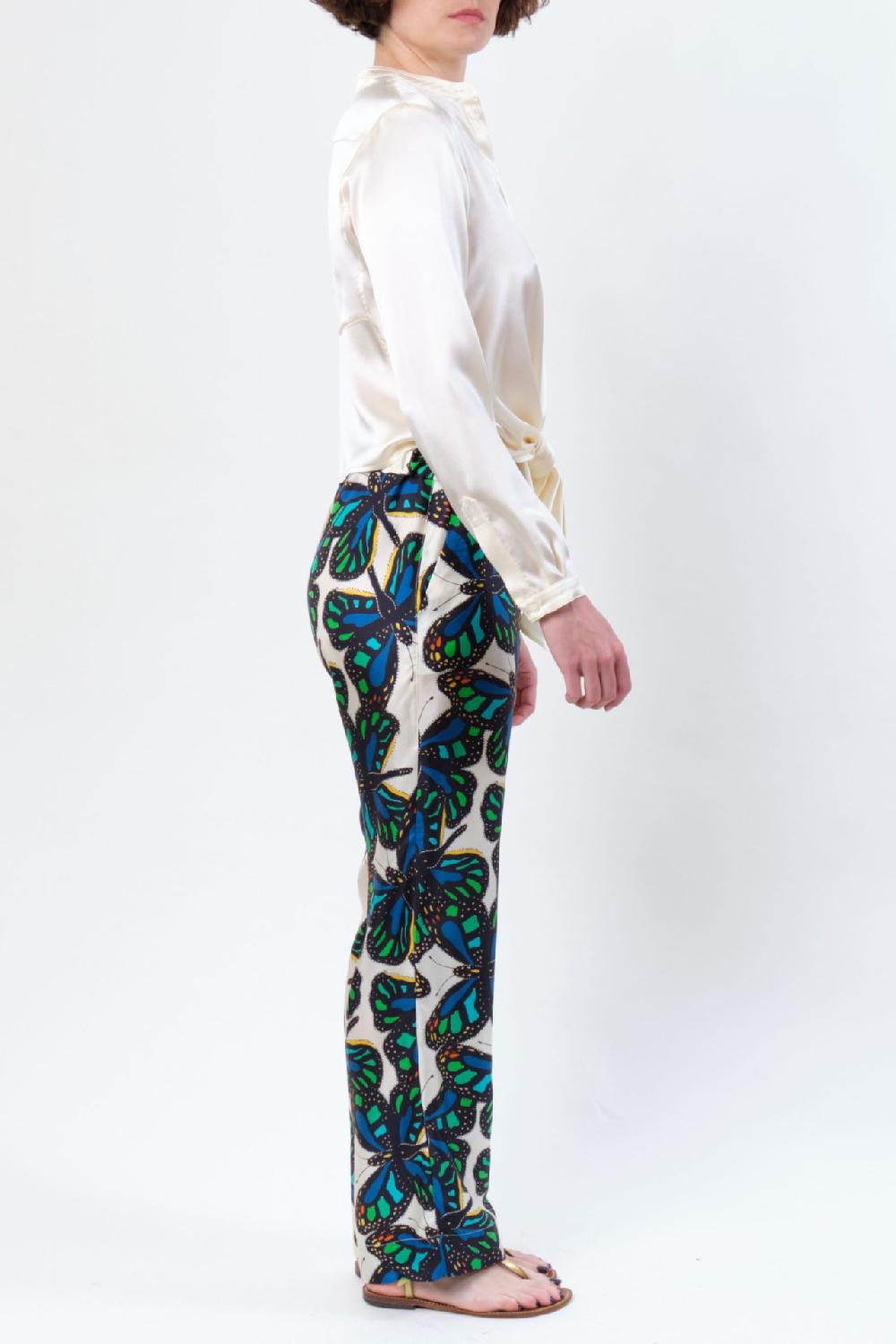 La Prestic Ouiston Pantalon LUCKY – Big Papillon Bleu