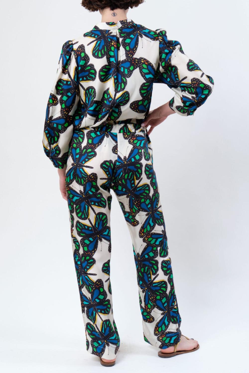 La Prestic Ouiston Pantalon LUCKY – Big Papillon Bleu