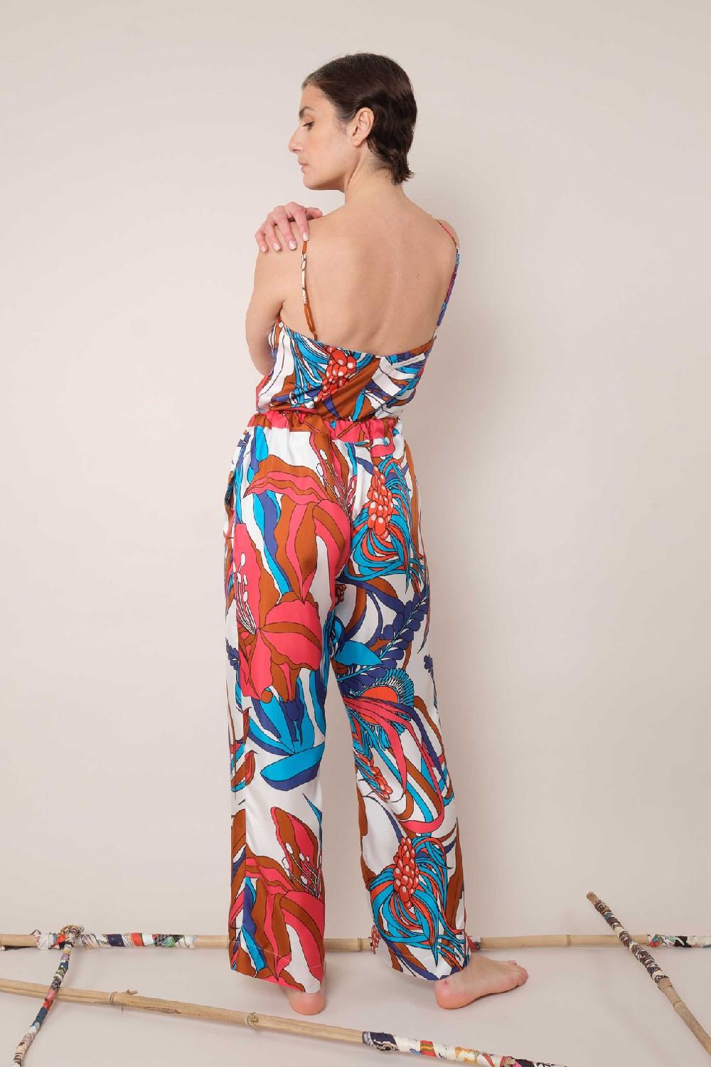 La Prestic Ouiston Pantalon LUCKY – Mix Lys Epice Blanc