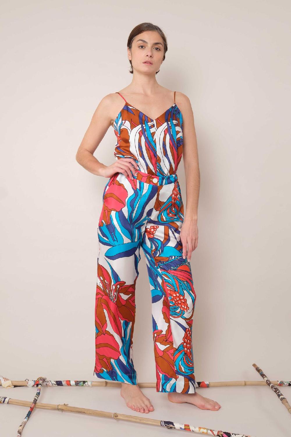 la prestic ouiston Pantalon LUCKY – Mix Lys Epice blanc