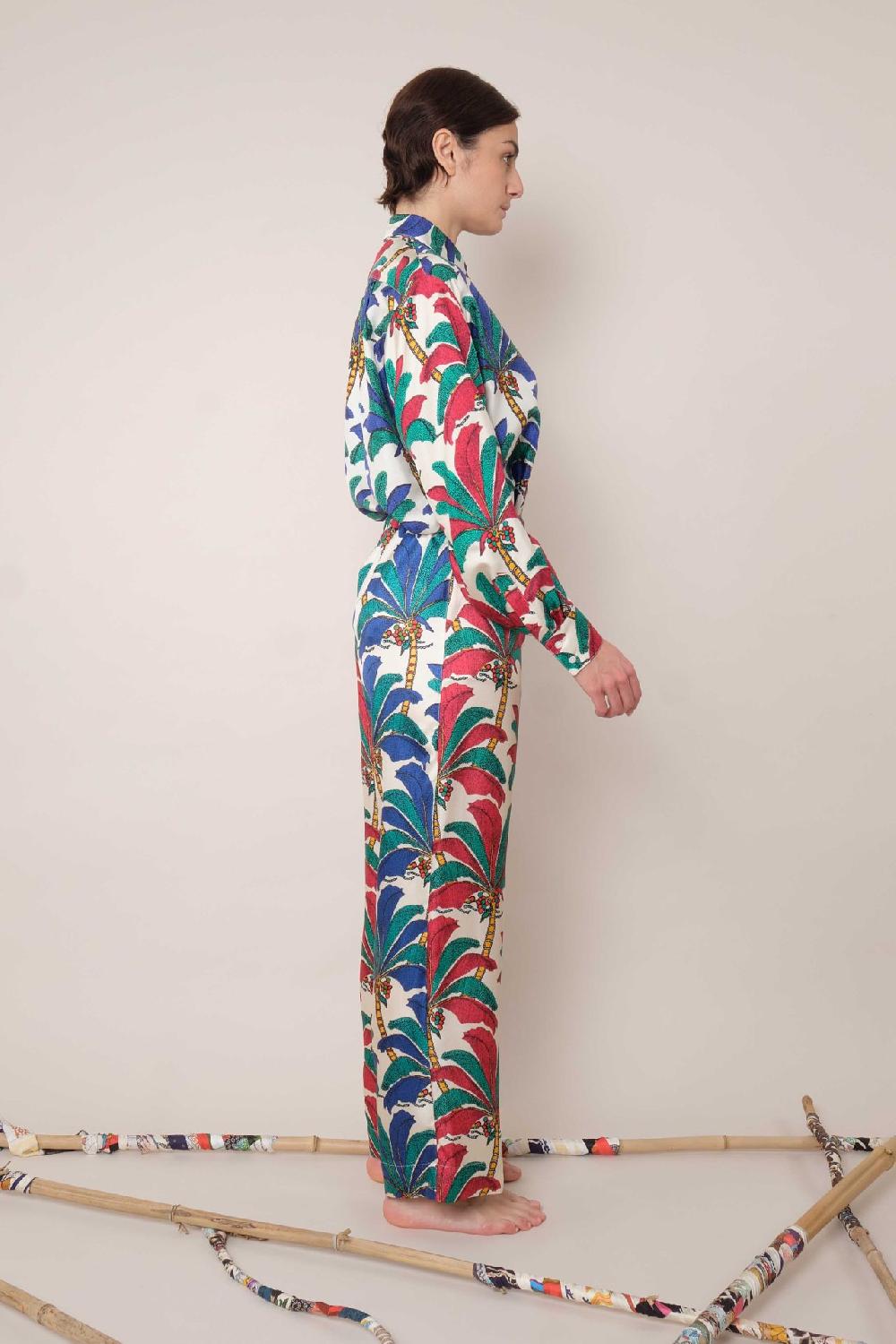 La Prestic Ouiston Pantalon LUCKY – Mix Palmeraie Fuchsia