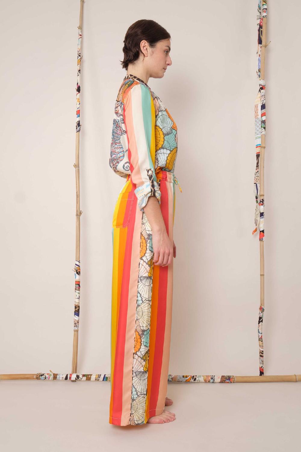 La Prestic Ouiston Pantalon RING – Mix Raye Multi Acidulé