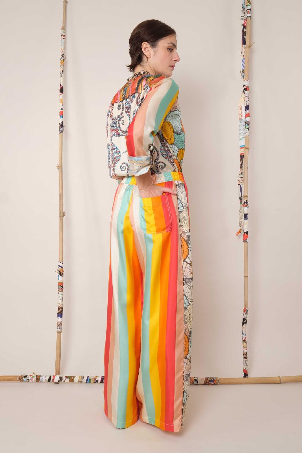 La Prestic Ouiston Pantalon RING – Mix Raye Multi Acidulé