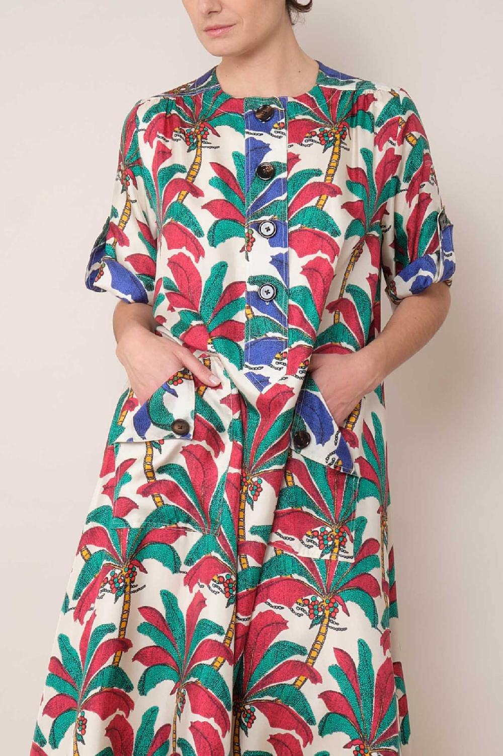 La Prestic Ouiston Robe ARRADON – Mix Palmeraie Fuchsia
