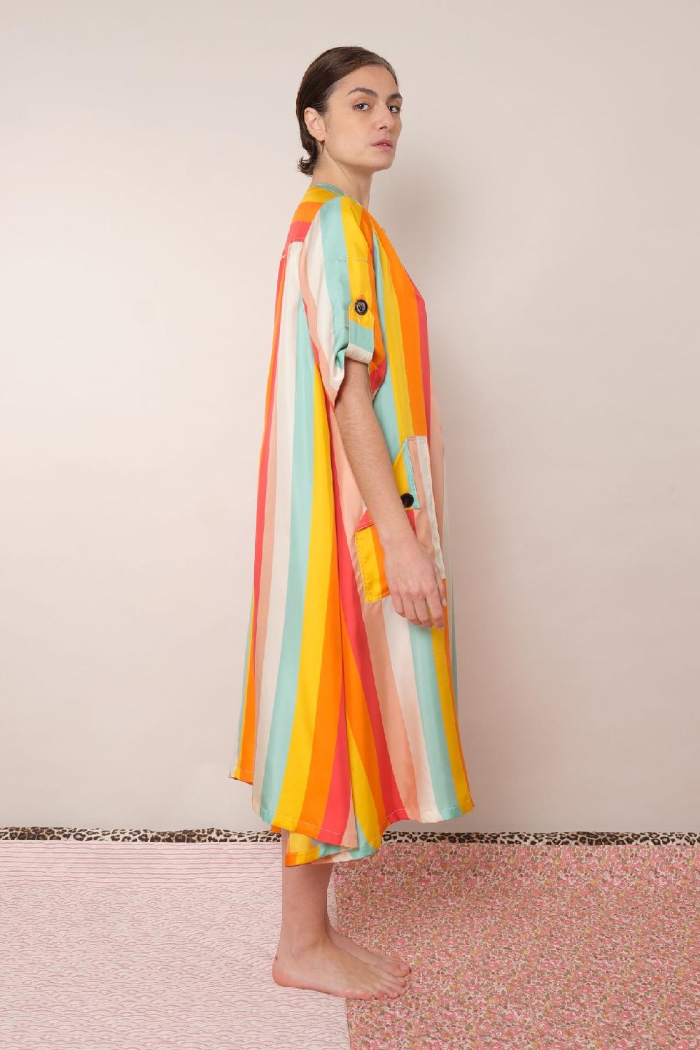 La Prestic Ouiston Robe ARRADON – Mix Raye Multi Acidulé