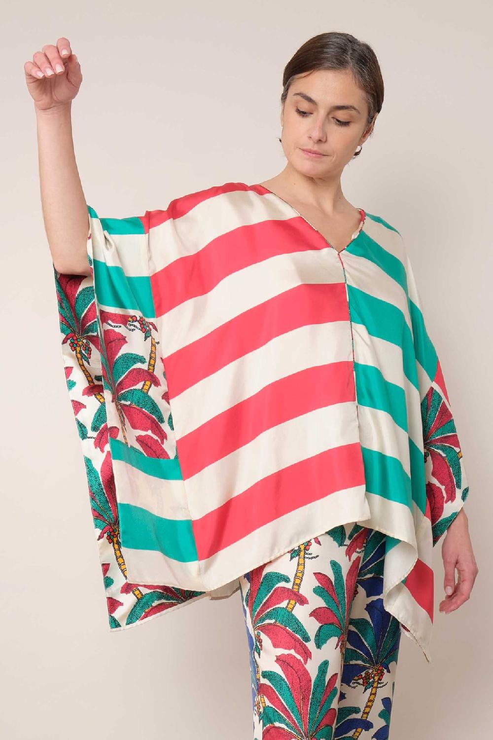 La Prestic Ouiston Top VICTOIRE – Mix Raye Polo Fuchsia